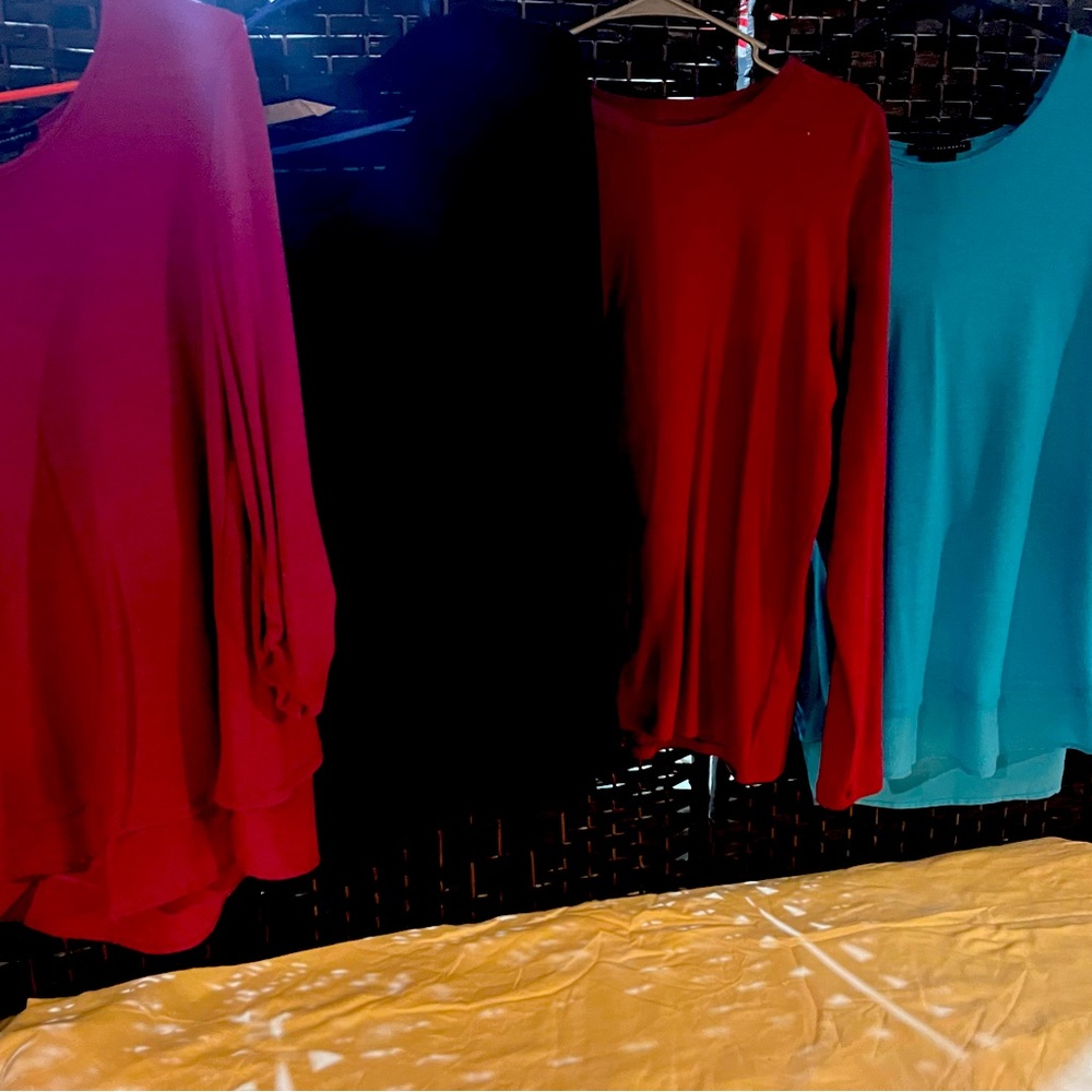 Solid long sleeve shirts in a bundle of 5